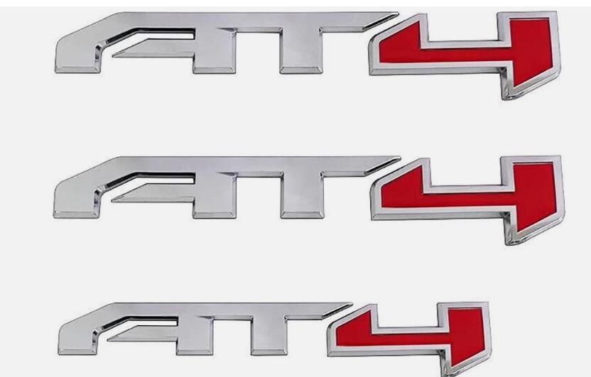 Premium Set - 3pcs AT4 Emblem 3D Badge Sticker Decal Adhesive for ...