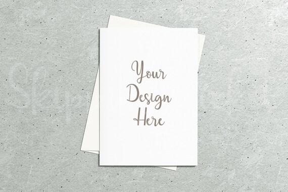 5x7 Card Mockup Card And Envelope Mockup Flat Lays
