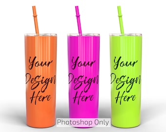 skinny tumbler mockup custom color tumbler template 20oz travel
