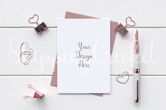 A6 Card Mockup Card And Envelope Mockup Flat Lays