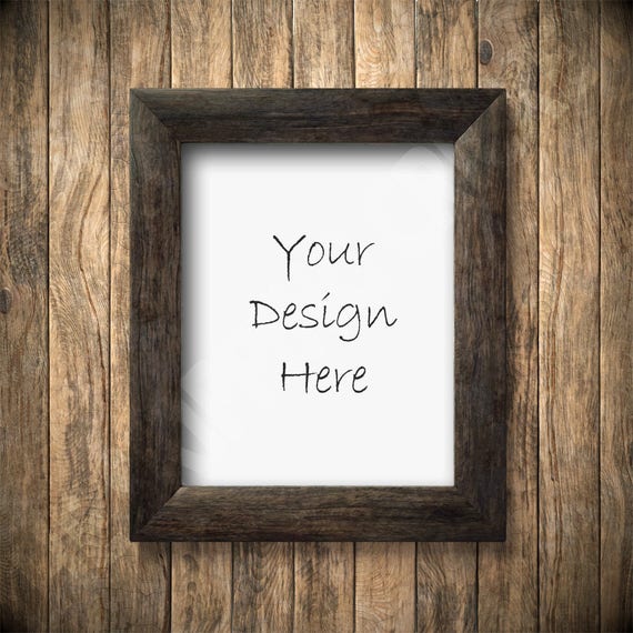 8x10 Portrait Frame Mockup Rustic Wood Frame Mockup Wooden 8x10 Portrait Frame Mockup Rustic Wood Frame Mockup Wooden