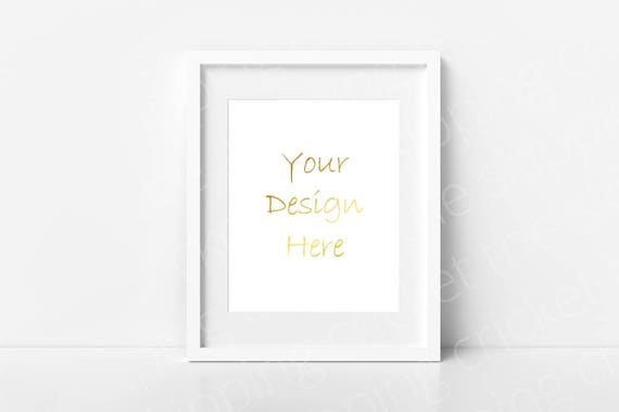 White Frame Mockup 8x10 Simple Print Mockup Styled Stock