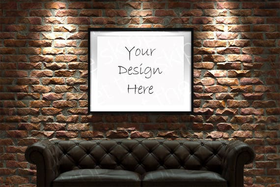 Large Frame Mockup Poster Frame Mockupbrick Wall Mockup Digital Large Frame Mockup Poster Frame Mockupbrick Wall Mockup Digital