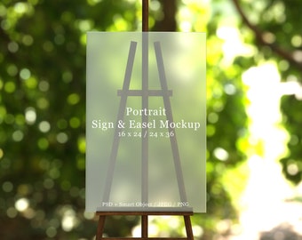 Acrylic Wedding Sign Mockup Wedding Easel Mockup Clear Etsy