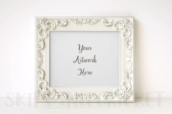 8x10 White Frame Mockup Stock Photography Styled Stock Frame