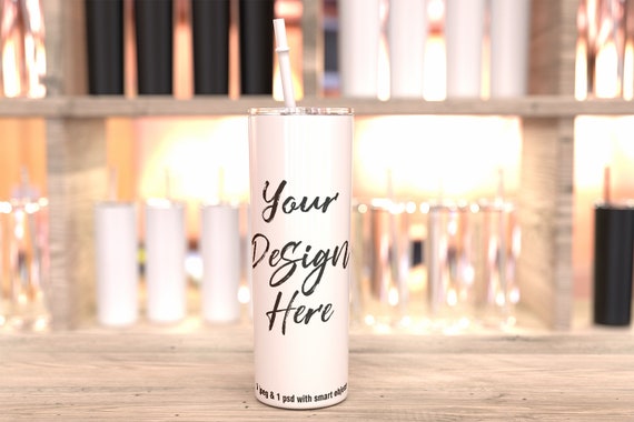 Download Skinny Tumbler Mockup White Tumbler Template 20oz Travel Flask - Best Free PSD Mockups ,3D ...
