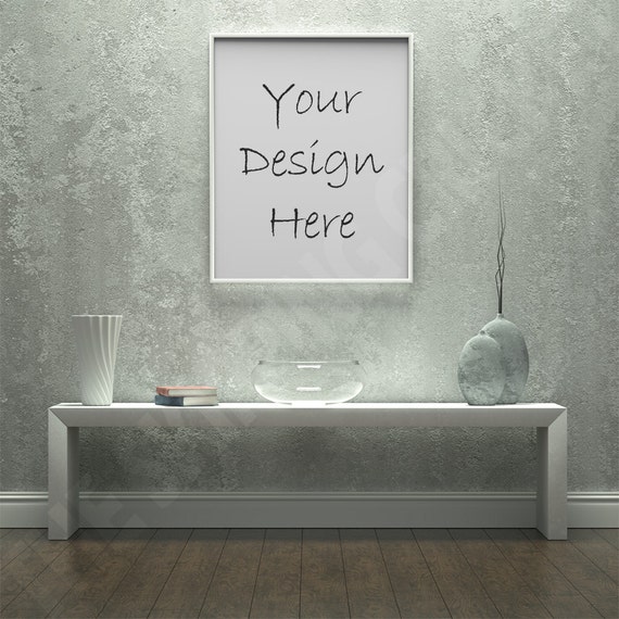 16x20 24x30 Portrait White Frame Mockup  Frame Room Mockup