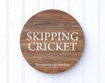 Wood Round Mockup Etsy