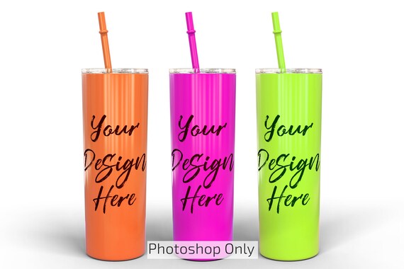 Download Skinny Tumbler Mockup Custom Color Tumbler Template 20oz Etsy