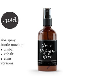 Free Clear Diffuser Bottle With Tube Mockup Packaging