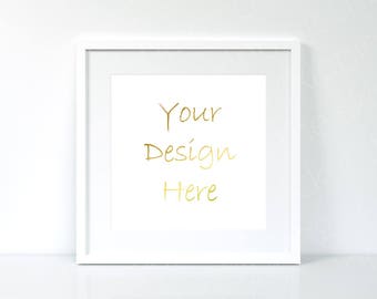 Square white frame mockup, Square empty frame, frame mockup Square, white frame mockup,  photo mockup, styled frame Square DIGITAL DOWNLOAD