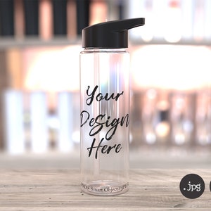 24oz water bottle mockup, PSD & jpg sports bottle mock up,dye sublimation, gym vinyl decal, template clear, transparent DIGITAL DOWNLOAD