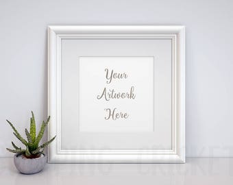 simple square frame mockup, styled stock photography, frame mockup Square, white frame mockup,  styled frame Square DIGITAL DOWNLOAD