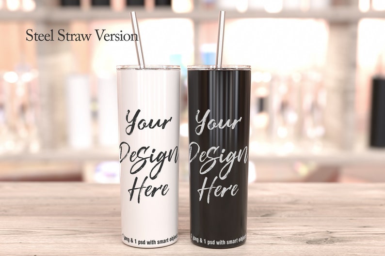 Download 2 Skinny Tumblers Mockup Black And White Mockup Tumbler Etsy