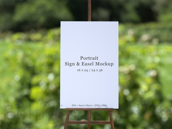 Wedding Sign Mockup Wedding Easel Mockup Psd Smart Etsy