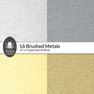 16 digital brushed metal papers, brushed metal textures, brushed metal backgrounds,copper,titanium,platinum,silver, cobalt INSTANT DOWNLOAD