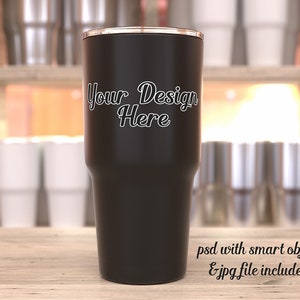 Black tumbler mockup, tumbler template, 30oz, travel flask mockup, decal mockup, cup mockup DIGITAL DOWNLOAD