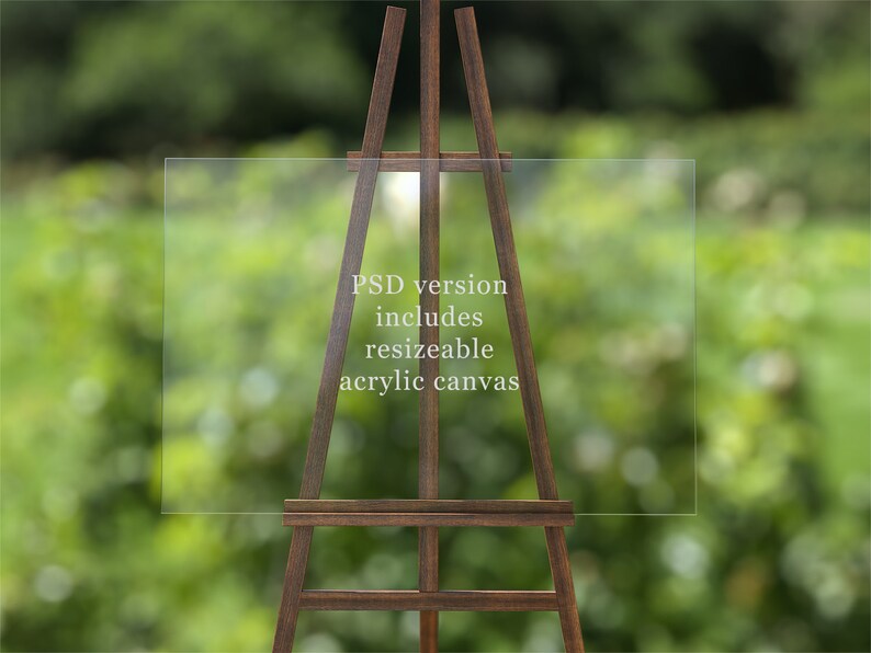 Download Acrylic Wedding Sign Mockup Wedding Easel Mockup Clear Etsy