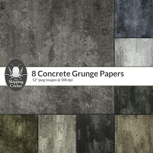 8 digital grunge papers, concrete papers, grungy concrete papers, digital grunge backgrounds - dirty scrapbooking papers INSTANT DOWNLOAD