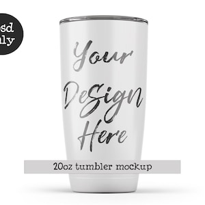 20oz tumbler photoshop mockup, custom tumbler mock up, tumbler template, travel flask mockup, decal mockup color DIGITAL DOWNLOAD