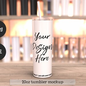 Skinny tumbler mockup, white tumbler template, 20oz, travel flask mockup, decal mockup, cup mockup DIGITAL DOWNLOAD