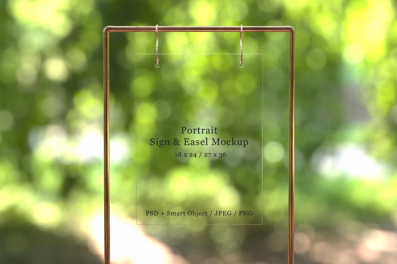 Download Acrylic wedding sign mockup copper pipe stand wedding ...