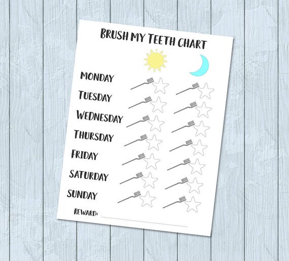 Teeth Cleaning Sticker Chart