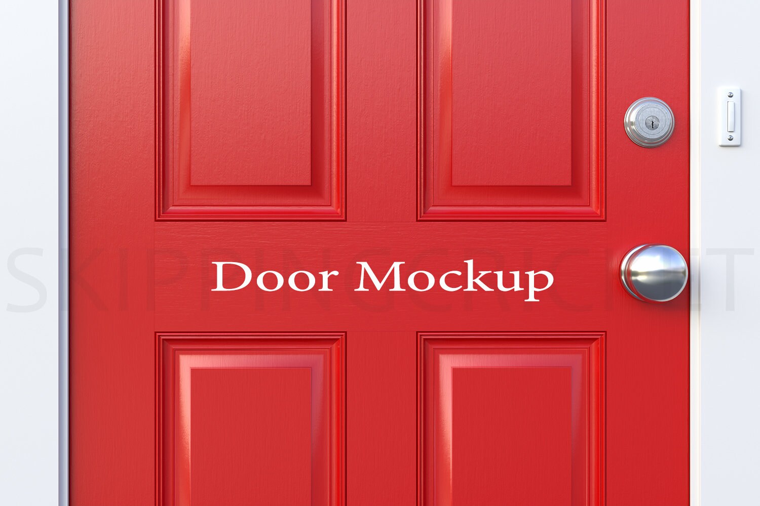 Download Front Door Mockup Close Up White Black Versions Simple Etsy