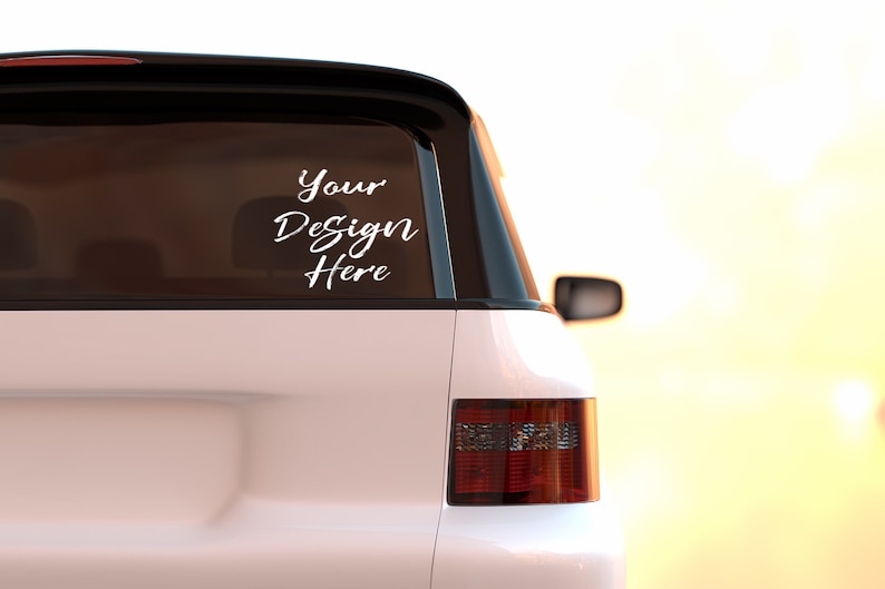 Download Car decal mockup svg mockup car sticker mockup vinyl | Etsy