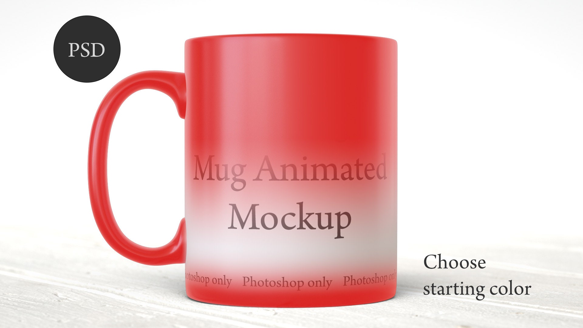 11oz Magic Mug Animation Mockup: Color Changing Video (digital Download ...