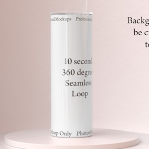 20oz straight skinny tumbler animation, tumbler video, spinning tumbler mock up,animated tumbler mockup dye sublimation DIGITAL DOWNLOAD