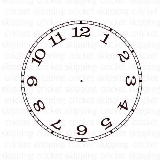 Clock Face Svg Dxf Eps Cut File for Cricut Silhouette, Clockface