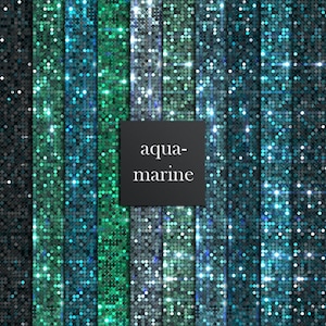 10 aquamarine sequins digital papers, aqua, marine papers, turquoise glitter, cyan glitter sequins, turquiose backgrounds DIGITAL DOWNLOAD
