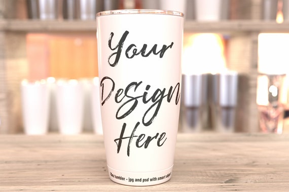 Download White Tumbler Mockup Tumbler Template 20oz Travel Flask Etsy