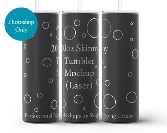 Laser Engravers 20oz Skinny Tumbler Mockup PSD (Digital Download)