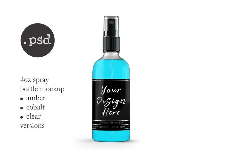 120 ml Sprühflasche Mockup: Bernstein PSD Vorlage (Digitaler Download) Bild 5