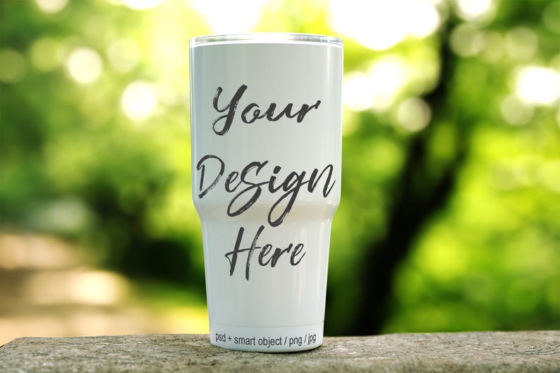 Download White tumbler mockup tumbler template 30oz travel flask | Etsy