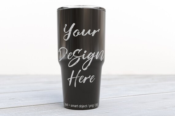 Download Black Tumbler Mockup Tumbler Template 30oz Travel Flask Etsy