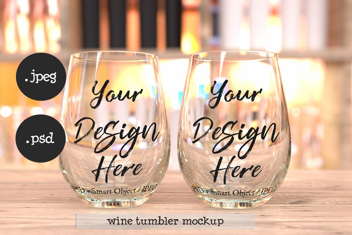 Download Stemless wine glass mockup glass tumbler template empty ...