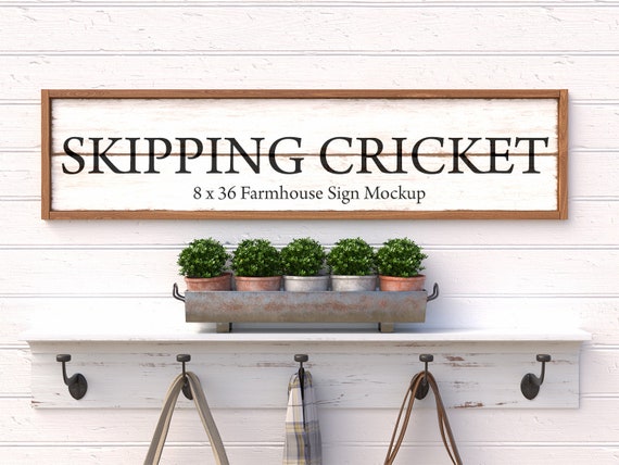 8x36 Farmhouse Sign Mockup Simple Rustic Wood Cottage Styled Etsy