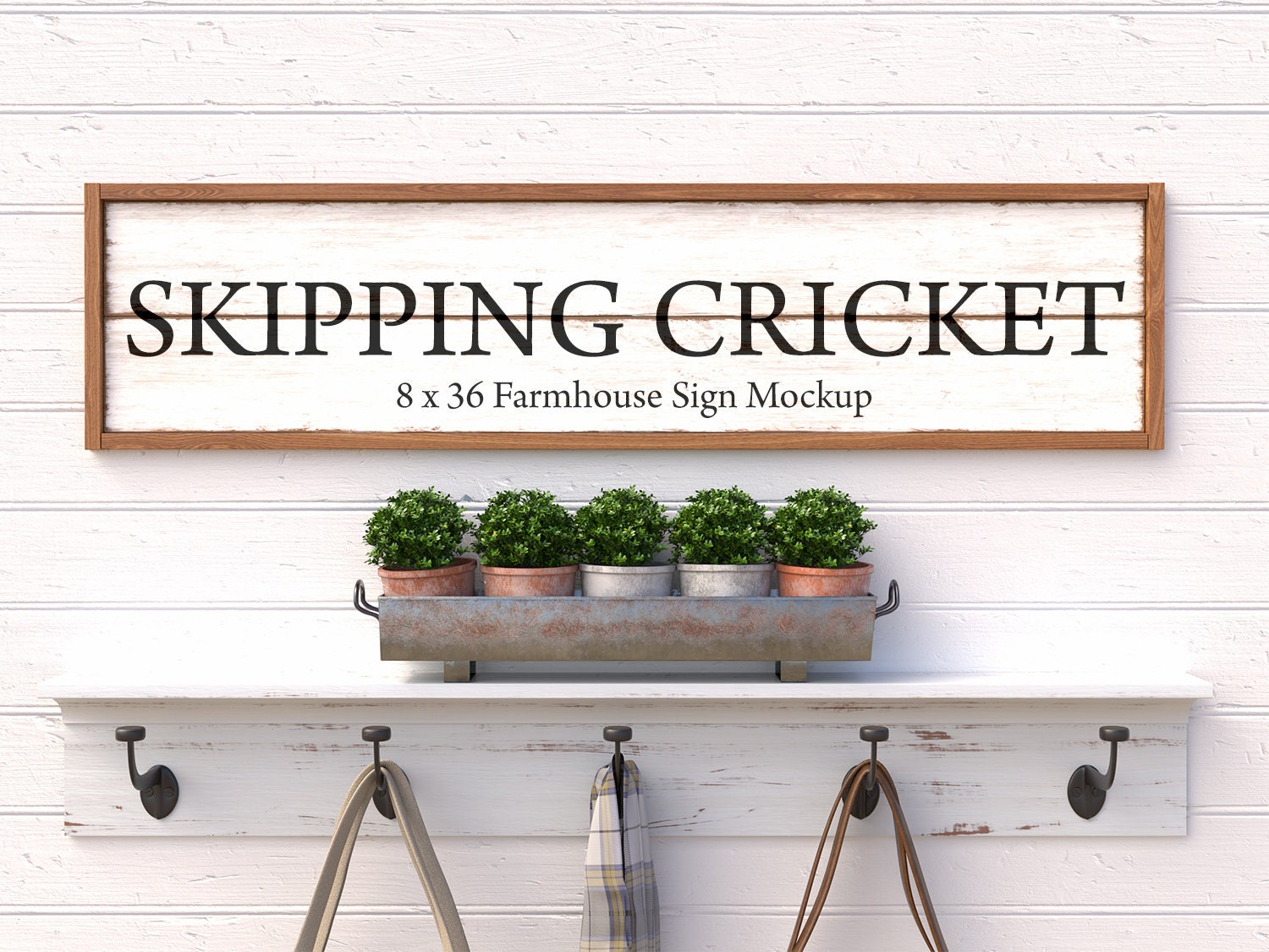 Download 8x36 Farmhouse Sign Mockup Simple Rustic Wood Cottage Styled Etsy