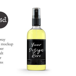 120 ml Sprühflasche Mockup: Bernstein PSD Vorlage (Digitaler Download) Bild 4