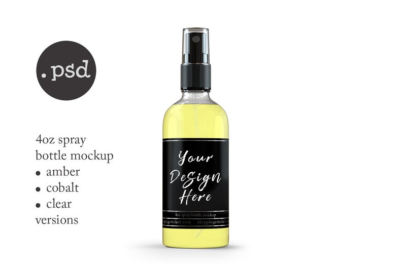 120 ml Sprühflasche Mockup: Bernstein PSD Vorlage (Digitaler Download) Bild 4