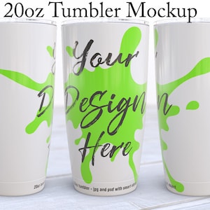 20oz Tumbler Mockup: Full Wrap Design (Digital Download)