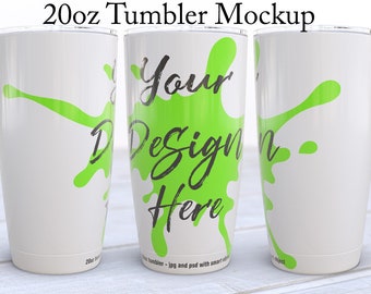 20oz Tumbler Mockup: Full Wrap Design (Digital Download)