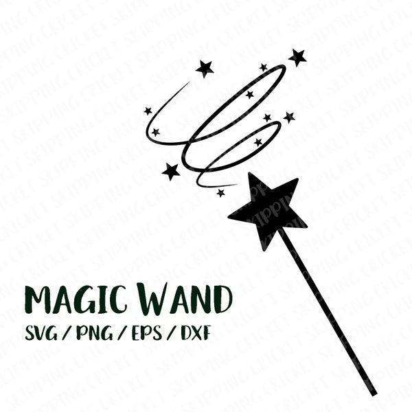 Magic wand svg, magic, wand, cut file, png, decal, cameo, cricut clipart, silhouette, magicians wand, make a wish, svg, dxf DIGITAL DOWNLOAD
