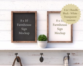 8x10 farmhouse sign mockup, simple wood frame, cottage styled stock photography, chalkboard flat lay rustic frame mockup DIGITAL DOWNLOAD