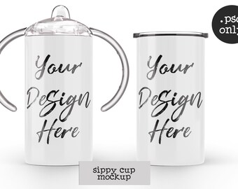 Sippy Cup Mockup: Sublimation Tumbler Template (Digital Download)