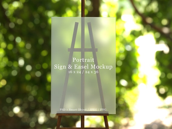 Download Frosted Acrylic Wedding Sign Mockup Wedding Easel Mockup Etsy