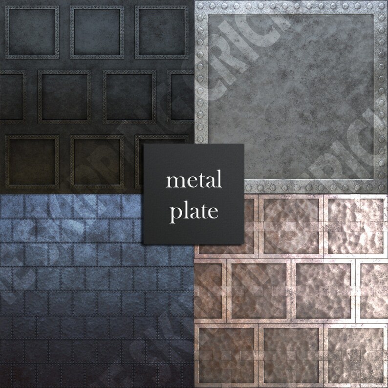 Steampunk Metal Plate Papers Metal Panels Metal Plates Etsy